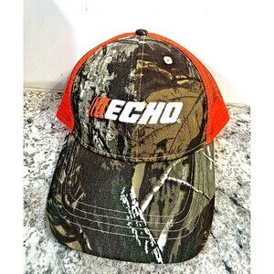 Echo Outdoor Power Equipment Mesh Hat Camo and Orange